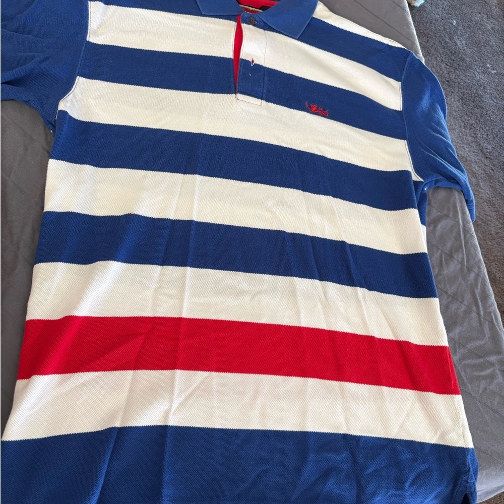 Tommy Hilfiger Bold Striped Polo - Blue, White, Red